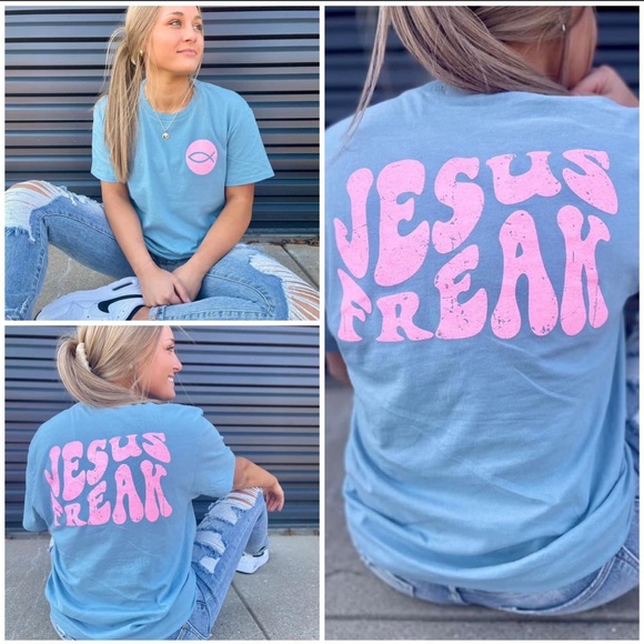 Port and Company Tops - Jesus Freak tee